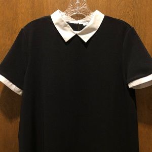 Black Zara Dress with White Collar